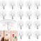 16Pcs Crochet Rond Autocollant Crochet Adhesif Mural Crochets Auto-AdhéSifs Transparents Crochet AdhéSif Crochets Muraux AdhéSifs Pour Accroche Salle De Bain, Cuisine, Accrocher, Mural, Porte