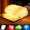 TRUMPETS Buch lampe LED, Faltbare Buch Licht 2500mAh Aufladbare USB-C, Nachtlicht Nachttischlampe Nachtlicht für Freundin, Kinder, Geschenk, Home Decor (12cm | RGB)