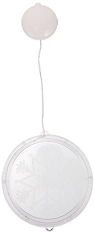 Angoily 1stk Hängelampe Mit Saugnapf Schneeflocke Weihnachtsmann Kreislicht Weihnachtslicht Mit Saugnapf Schneeflocken-lichterkette Led-dekor Rundes Licht Weihnachtsbaum Acryl 3d