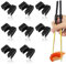 8pcs Reusable Chopsticks for Beginners,Training Chopstick Hinges Connector, Non-Slip and Portable Practice Kids Training,Helper for Adults, Beginner, or Learner (Black)