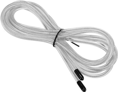 PATIKIL 10Ft Speed Jump Rope Replacement Cable, 4.5mm Professional Skipping Rope Replacement for High-Speed Jump Ropes, Silver Tone