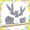 UTEFIF Filz Hase Aufsteller für Ostern, osterndeko Osterhase zum Hinstellen