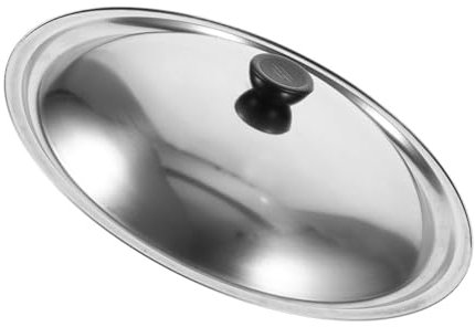 TOPBATHY Universal Lid for Pots Pans and Skillets 26cm Cooking Pan Lid Stainless Steel Cookware Replacement Pot Cover Skillet Wok with Round Knob Handle