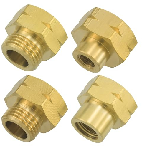 Kaelah Gasflaschen Adapter-Set, Euro-Füllset 4 Teiliges Gasflaschenadapter zum Befüllen Deutscher Gasflaschen im Ausland Übersichtlich nummeriert D1 - D4