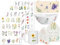 Sugeru Rub On Sticker - 4PCS Set | Sprüche Deko für Geburtstag, Raysin Keraflott, Silikonformen Gießformen, Hochzeit, Familie Folie für Möbel, Glas, Holz, Fotoalbum, Aufkleber Aesthetic (Blume I)