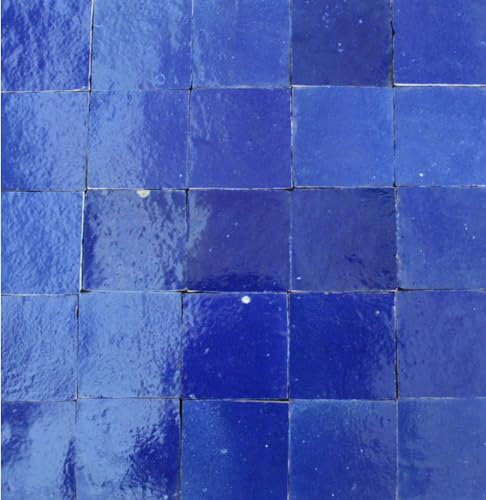 0,2m² marokkanische Zellige Fliesen - fugenlose Wandfliesen (nachtblau)