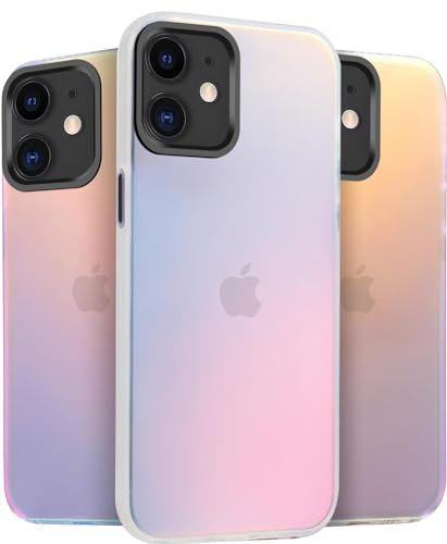 Yojiong Hülle für iPhone 11 Pro (5.8), Glitzer Matte Handyhülle [Farbwechsel-Effekt], stilvolle und Einzigartig, Stoßfest Kratzfeste Schutzhülle, Bunt