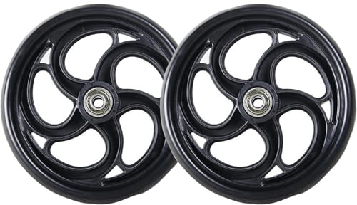 5 Zoll, 6 Zoll, 8 Zoll Manueller Rollstuhl Vorderrad Zubehör Schwarz Ein Paar Universalräder(6 inches)