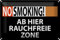 Schild Blech 30x20cm - Made in Germany - Hinweis No Smoking Rauchfreie Zone Metall Deko Blechschild
