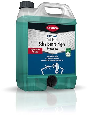 Caramba Anti Frost Scheibenreiniger Konzentrat, für die Auto-Scheibenwaschanlage, Frostschutz bis -30 °C, Verhindert Wiedervereisung, 5 l