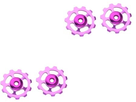 HONMEET 4stücke Aluminiumlegierung Fahrrad Hinterrad Schaltwerk Riemenscheibe Für Mountainbike Lila Langlebig Installieren Kompatibel Schaltwerken