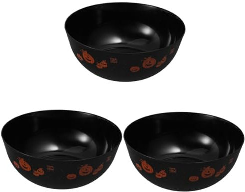 PRETYZOOM 3 Piezas Tazón de Dulces de Halloween Suministros para Fiestas de Halloween Artículos para Fiestas de Halloween Vajilla Porta Dulces De Halloween Bandeja de Servicio gótica páginas