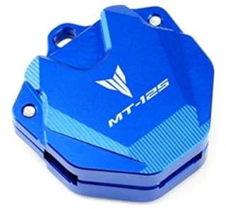 LIJUNSHANI SchlüSselgehäUse Motorrad Schlüssel Abdeckung Fall Shell Schlüssel Schutz Keychain Schlüssel Fall Für YAM&AHA MT125 MT-125(Blue)