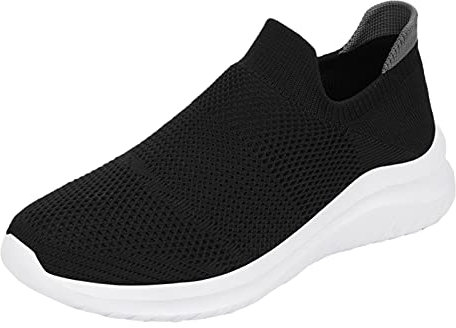Scarpe sportive leggere da uomo, scarpe da ginnastica da uomo, senza lacci, per il tempo libero, in rete, leggere, scarpe da corsa, antiscivolo, morbide e basse piatte, multicolore, 45 EU