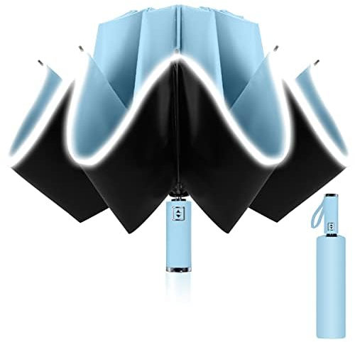 XTRDGHUG Sun and Rain Umbrella For S-koda Fabia 2007-2019, Compact Light Strong Portable Outdoor Travel Umbrella,B