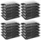 ZR SOLUTIONS Large Rectangular Food & Sandwich Platters with Lids – Durable Black Base Catering Trays for Cake, Buffet & Party Food, Reusable & (20)