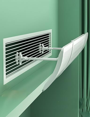 Placa guía de aire de aire acondicionado de 2 piezas, placa guía de aire de aire acondicionado retráctil, placa guía de aire de salida de aire de aire acondicionado ajustable(2 packs 120cm)