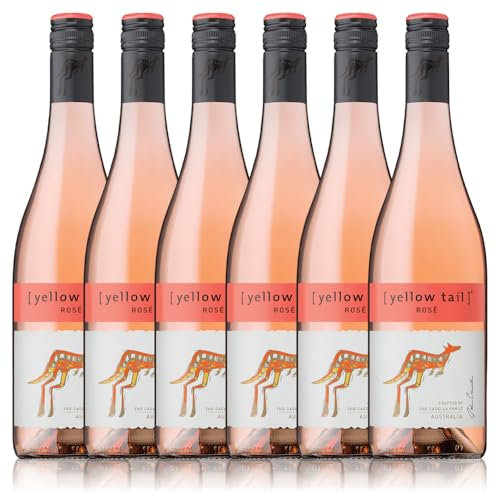 Yellow Tail wine | Australian | 12% ABV | Rosé | 75cl | Refreshing & Crisp (Case of 6 bottles, Rose)