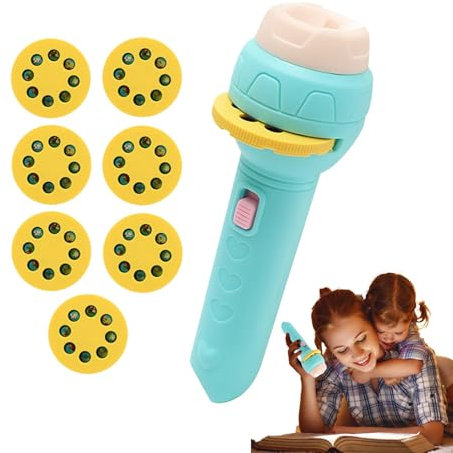 Taschenlampen-Projektor-Spielzeug, Kinder-Projektor-Spielzeug | Wand-Decken-Zelt-Taschenlampe - Taschenlampenprojektor, 56 Bilder, 7 Themen, darunter Früchte, Fahrzeuge, Tiere