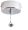 Antique Brass Ceiling Pull Cord Light Switch 150cm Chain Kit for Bathroom Ceiling Fan Light Curtain Control Decorative Round Cylinder(Chrome)