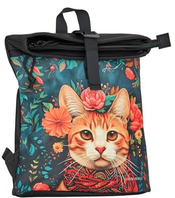 Mart Art Los Angeles Catface Rolltop Rucksack Mini