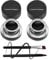 Boobeen 2 Colors Liner Eyeliner Gel Waterproof - Eyebrow Colors Gel Formula Long Lasting - Eye Makeup Set with 2 Pack Eyeliner Brush and Brow Brush (Black and Black)