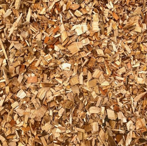 Heinrichs Agrar 1000 L Hackschnitzel Eiche extrem langlebig mit hohem Brennwert Holzschnitzel Fallschutz Gartengestaltung Deko Mulch Holzhackschnitzel per DHL