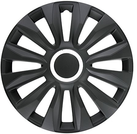 LAMPA 31528 Black Avalone Pro Set of Hub Caps, 16 Inches
