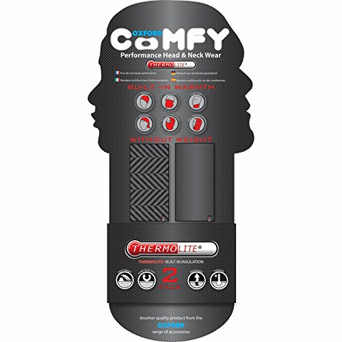 Oxford Comfy Thermolite Performance Head and Neck Wear Bike Scarf (Pack of 2) - Grey Zigzag