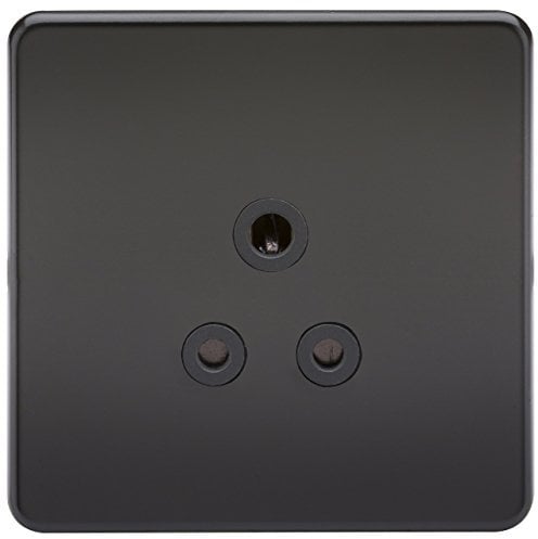 Knightsbridge SFAV5AMB Screwless 5A Unswitched Socket-Matt Black Insert