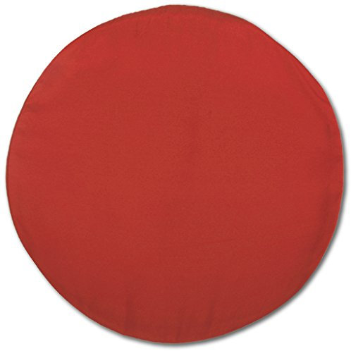Bestlivings Kissenhülle mit und ohne Füllung in über 100 vers. Größen und Farben, Kissenbezug Dekokissen, Serie: Ellen, Auswahl: 60cm rund mit Füllung rot - kaminrot