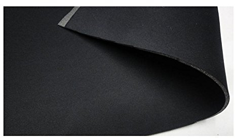 Fabrics-City SCHWARZ/SCHWARZ 3MM Stretch NEOPREN-IMITAT Stoff Doubleface Neoprenstoff Stoffe, 3202