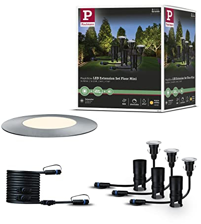 Paulmann Leuchten Paulmann 93949 Outdoor Plug & Shine Floor Mini 3er-Ergänzungsset IP65 3000K 3 x 2,