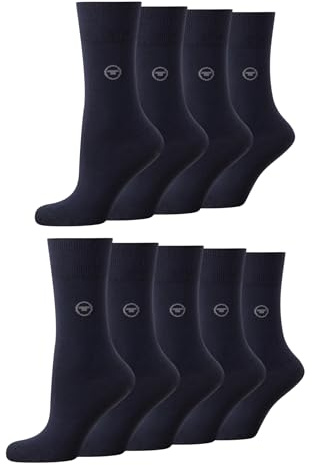 TOM TAILOR Damen Strümpfe Basic 9er Pack Mehrfarbig atmungsaktiver Baumwollmix Socken, Komfortbund, Alltag & Freizeit, Mehrfachpack, Größen 35-38 und 39-42, SockSizes:35-38
