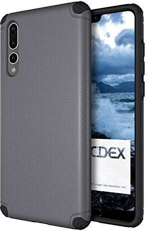 doupi Ultra Armor Hülle für Huawei P20 Pro, Design Case Protector Bumper Schutz Schale Cover grau