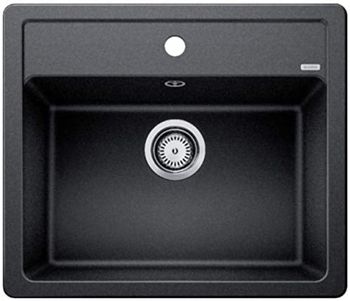 BLANCO LEGRA 6 | Granitspüle aus SILGRANIT anthrazit | Einbauart: Einbau von Oben | für 60 cm breite Unterschränke | Großes Beckenvolumen für optimale Nutzung | Reinigungsfreundliche Öberfläche