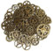 Amasawa 200 Stück Antique Gears Räder Skeleton Steampunk Anhänger Charms Uhr Uhr Zahnräder für DIY Handwerk, Schmuckherstellung, Cosplay Kostüm Zubehör Bronze