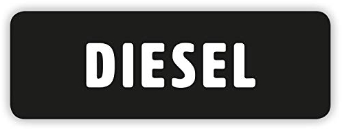 Gobrecht & Ulrich 4 Stück - „Diesel“-Aufkleber für Tankdeckel/Tankklappe - 6,6 x 2,2 cm