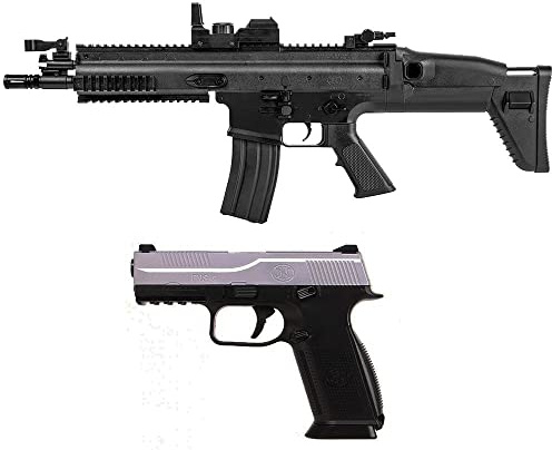 Airsoft-Pack Duo-Gewehr und Pistole FN Electric Scar und FNS-9 Spring (0,5 Joule) + 500 Bälle