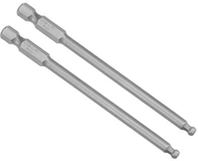 sourcing map 2stk. Kugelkopf Sechskant Bits 1/4 Zoll Sechskantschaft 3,9 Zoll Länge Magnetische H4 Kopf S2 HRC58 Schraubendreher Bit