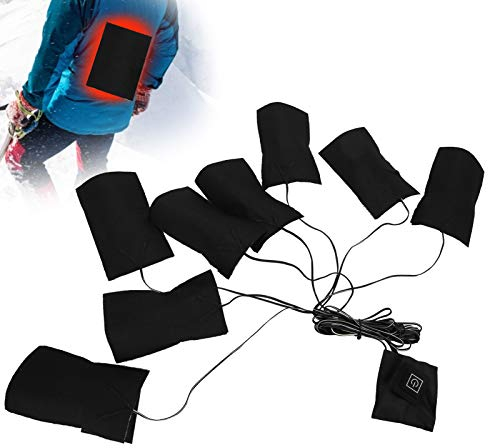 Heizmatte für Bekleidung, Weste, Wärmekissen für den Winter, elektrisch, verstellbar, 3 Wärmestufen, Heizkissen für Haustiere (mit Schalter) (8 Artikel)