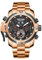 REEF TIGER Sport Herrenuhr Automatik Komplizierte Uhr mit Roségold Armband RGA3532 (RGA3532-PBRP)
