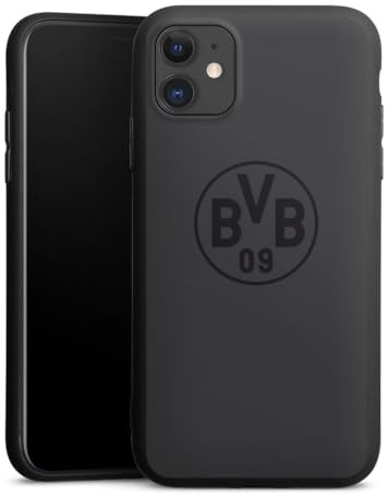 Premium Silikon Hülle kompatibel mit Apple iPhone 11 Handyhülle schwarz Case Borussia Dortmund Logo BVB