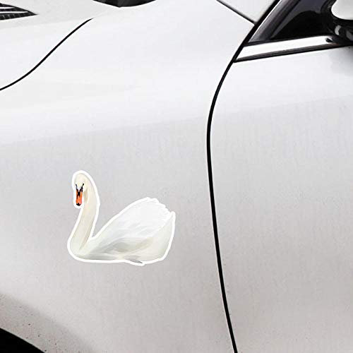 PMSMT 2 Stück Auto-Aufkleber Cartoon Schwan PVC Tier Stoßstange Aufkleber Auto Zubehör 13 cm x 15 cm wie abgebildet