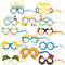 HOWAF 26 Pack Oktoberfest Party Glasses Paper Glasses Funny Oktoberfest Fancy Dress Photo Booth Props for Kids Adults Bavarian German Beer Festival Oktoberfest Party Decoration Favors Supplies