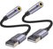 MOSWAG Adaptador USB a Conector de Audio (2 Piezas), convertidor Auxiliar estéreo de 3,5 mm Adaptador de Tarjeta de Sonido Externo Compatible con Auriculares, PC, portátil, Linux, Escritorio, PS4