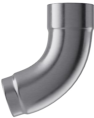 Fallrohrbogen für Dachrinne, Regenrohrbogen aus Titan Zink, einfache Verbindung zwischen Fallrohren 100 mm / 72 Grad