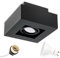 Lumiled Aufbauspot LED Aufbauleuchte Deckenspot Deckenlampe Spot Deckenleuchte schwenkbar Downlight eckig schwarz inkl. 10W LED–Leuchtmittel GU10 900lm 3000K Warmweiß 230V 120° Aluminium