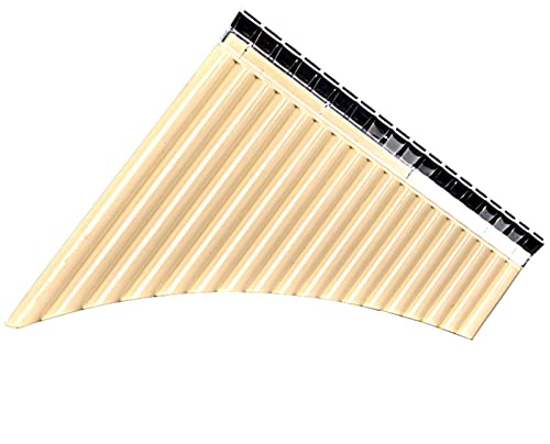 ZUOMU Panflöte 18 Pfeifen Pan Tube G Key Multifunktions-Plastik Handgefertigte Holzbläser Bambus Panflöte Professionelle Panflöte (Color : White)
