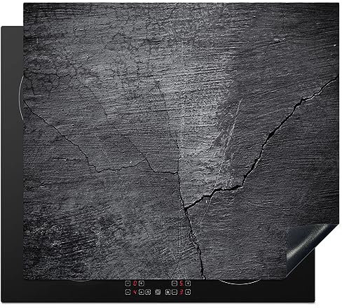 MuchoWow Herdabdeckplatte Ceranfeld Spritzschutz Küche Induktionsherd Abdeckung Induktionskochfeld Ceranfeldabdeckung Einteilig Bedruckt Marmor Beton 58x51